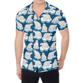 Polar Bear On Ice Pattern Print Men's Shirt