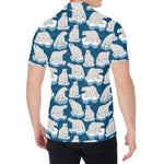 Polar Bear On Ice Pattern Print Men's Shirt
