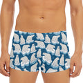 Polar Bear On Ice Pattern Print Men's Short Boxer Briefs