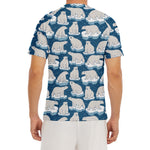 Polar Bear On Ice Pattern Print Men's Short Sleeve Rash Guard