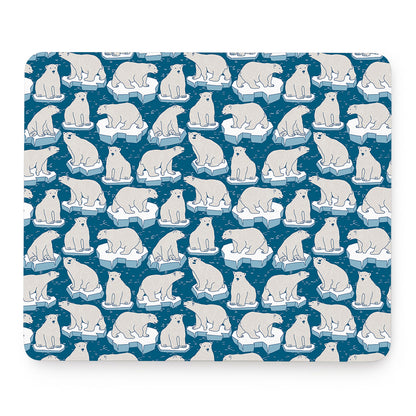Polar Bear On Ice Pattern Print Mouse Pad