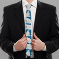 Polar Bear On Ice Pattern Print Necktie