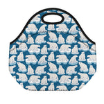 Polar Bear On Ice Pattern Print Neoprene Lunch Bag