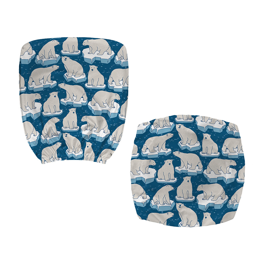 Polar Bear On Ice Pattern Print Office Chair Cover