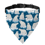 Polar Bear On Ice Pattern Print Over The Collar Dog Bandana