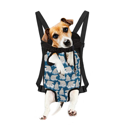 Polar Bear On Ice Pattern Print Pet Carrier Backpack