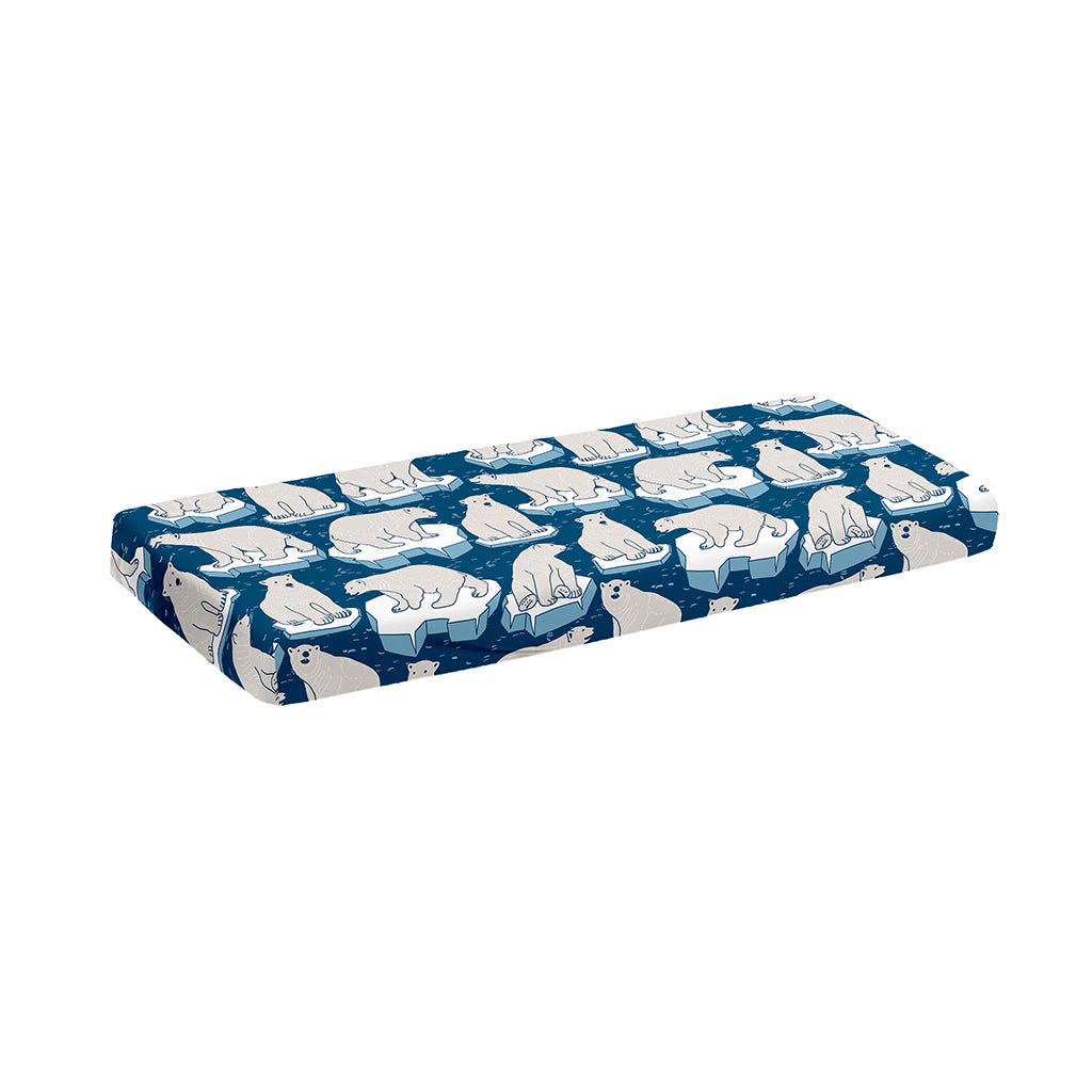 Polar Bear On Ice Pattern Print Piano Keyboard Cover