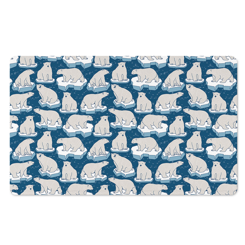 Polar Bear On Ice Pattern Print Polyester Doormat