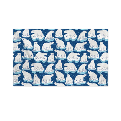 Polar Bear On Ice Pattern Print Polyester Flag