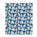 Polar Bear On Ice Pattern Print Polyester Shower Curtain