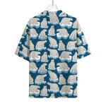 Polar Bear On Ice Pattern Print Rayon Hawaiian Shirt