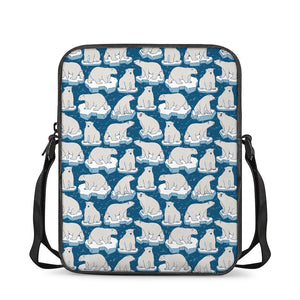 Polar Bear On Ice Pattern Print Rectangular Crossbody Bag