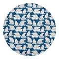Polar Bear On Ice Pattern Print Round Blanket