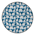 Polar Bear On Ice Pattern Print Round Floor Mat