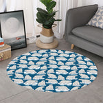 Polar Bear On Ice Pattern Print Round Rug