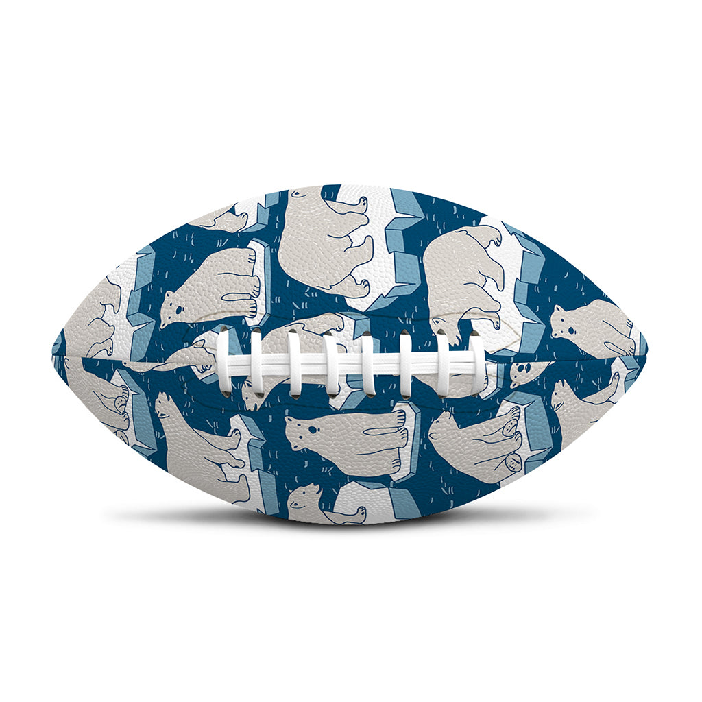 Polar Bear On Ice Pattern Print Rugby Ball