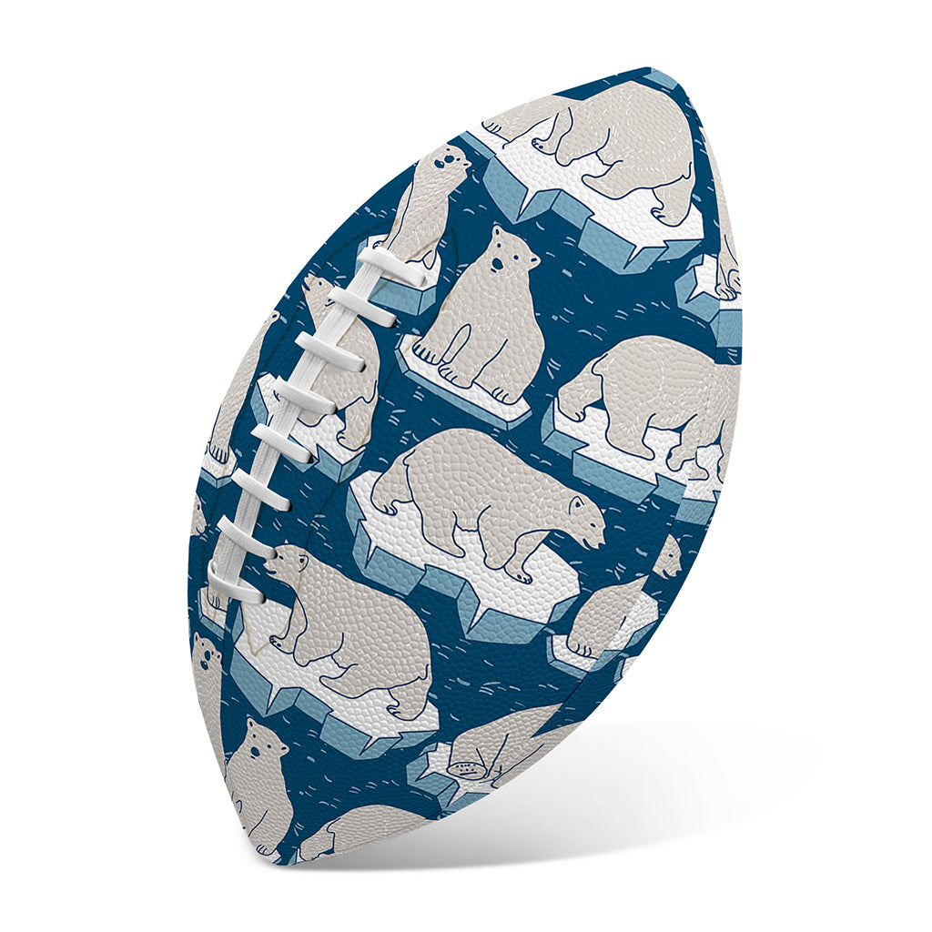 Polar Bear On Ice Pattern Print Rugby Ball