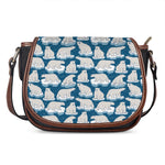 Polar Bear On Ice Pattern Print Saddle Bag