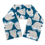 Polar Bear On Ice Pattern Print Scarf