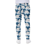 Polar Bear On Ice Pattern Print Scuba Joggers