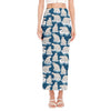 Polar Bear On Ice Pattern Print Side Slit Maxi Skirt