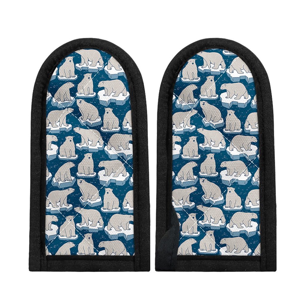 Polar Bear On Ice Pattern Print Skillet Handle Cover