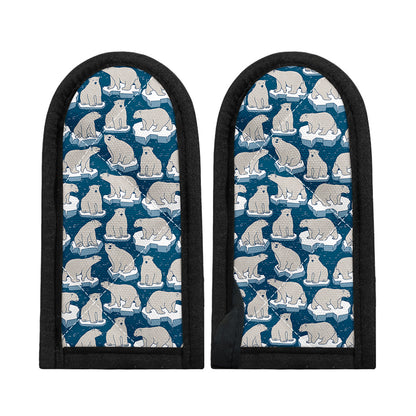 Polar Bear On Ice Pattern Print Skillet Handle Cover