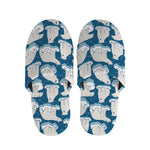 Polar Bear On Ice Pattern Print Slippers