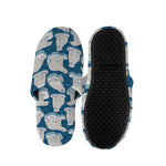 Polar Bear On Ice Pattern Print Slippers