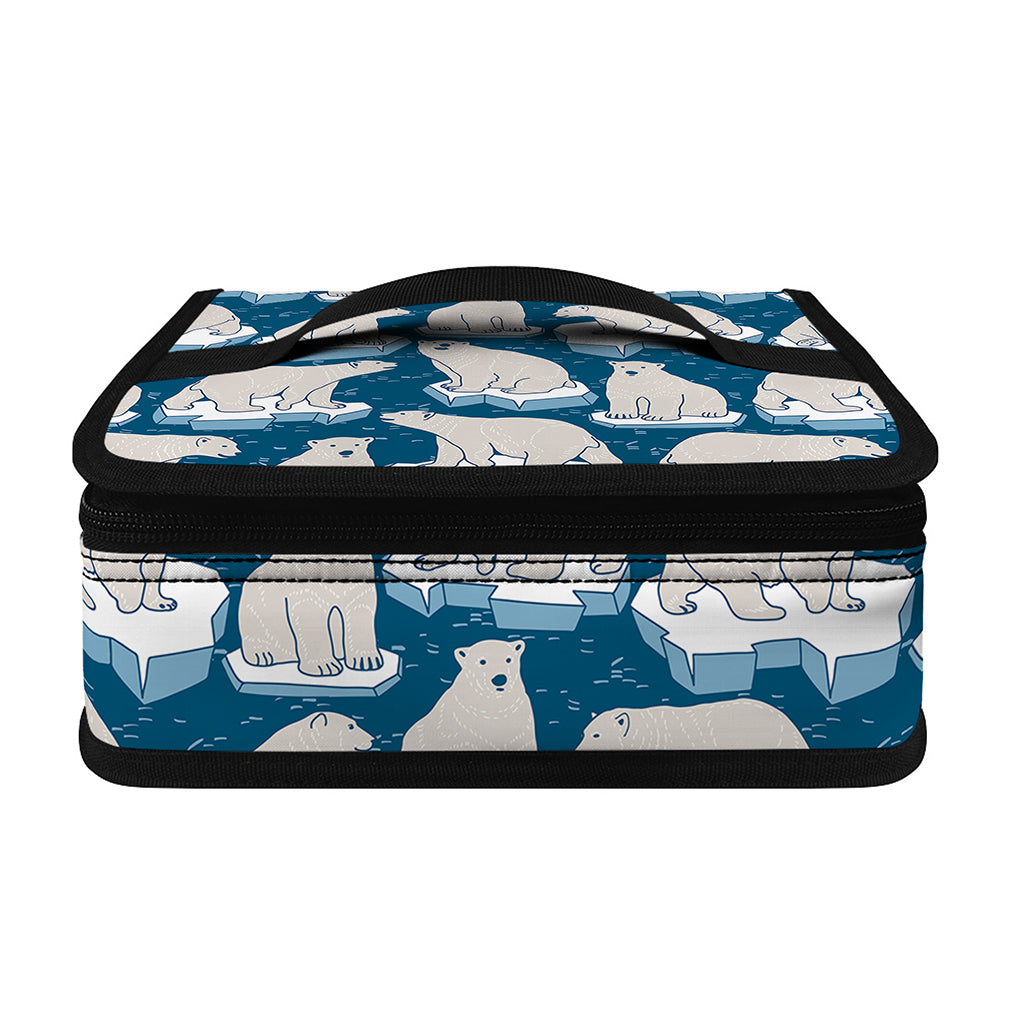 Polar Bear On Ice Pattern Print Small Lunch Bag