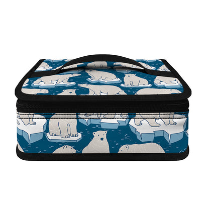 Polar Bear On Ice Pattern Print Small Lunch Bag