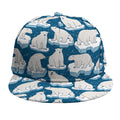 Polar Bear On Ice Pattern Print Snapback Cap