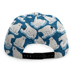 Polar Bear On Ice Pattern Print Snapback Cap