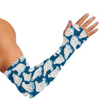 Polar Bear On Ice Pattern Print Sun Protection Arm Sleeves