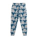 Polar Bear On Ice Pattern Print Sweatpants