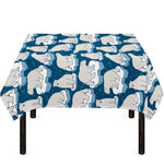 Polar Bear On Ice Pattern Print Tablecloth