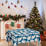 Polar Bear On Ice Pattern Print Tablecloth