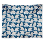 Polar Bear On Ice Pattern Print Tapestry