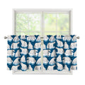 Polar Bear On Ice Pattern Print Tier Curtains