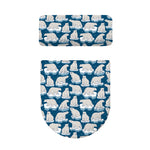 Polar Bear On Ice Pattern Print Toilet Lid And Tank Cover Set