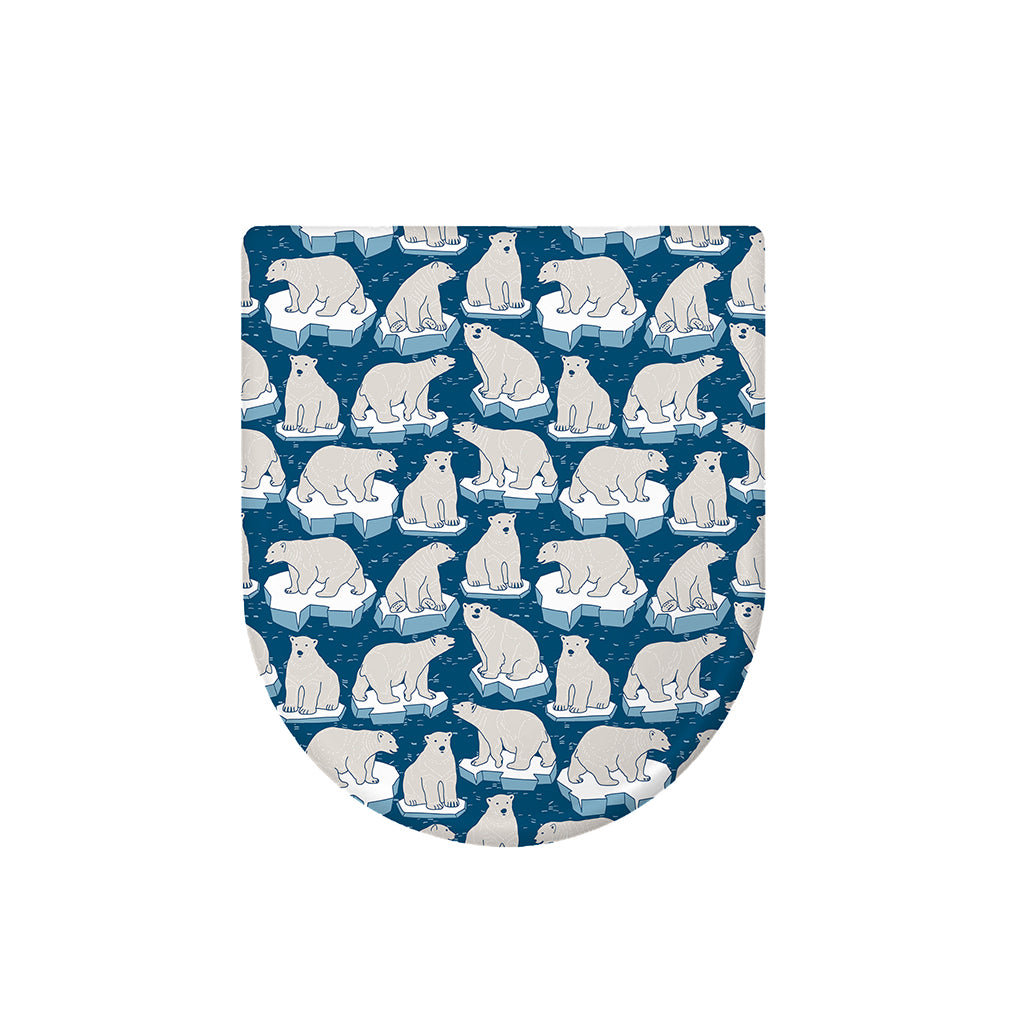 Polar Bear On Ice Pattern Print Toilet Lid Cover
