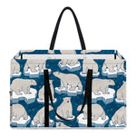 Polar Bear On Ice Pattern Print Utility Tote Bag