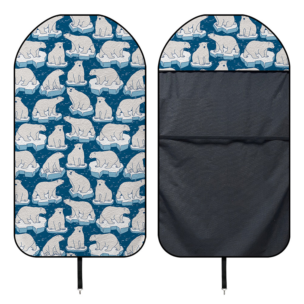 Polar Bear On Ice Pattern Print Waterproof Car Seat Cover