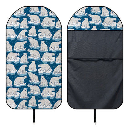 Polar Bear On Ice Pattern Print Waterproof Car Seat Cover