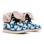 Polar Bear On Ice Pattern Print Winter Boots
