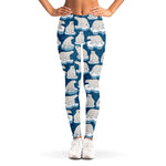 Polar Bear On Ice Pattern Print Women's Leggings