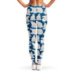 Polar Bear On Ice Pattern Print Women's Leggings