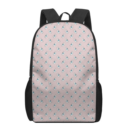 Polar Bear Reading Book Pattern Print 17 Inch Backpack