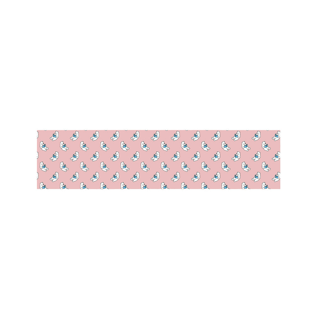 Polar Bear Reading Book Pattern Print Bed Runner