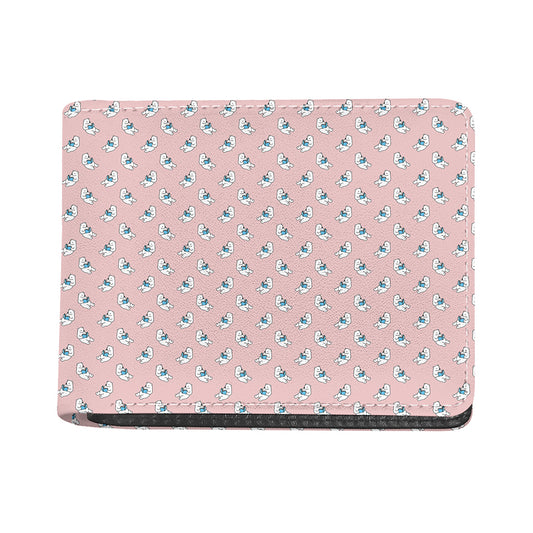 Polar Bear Reading Book Pattern Print Bifold Wallet